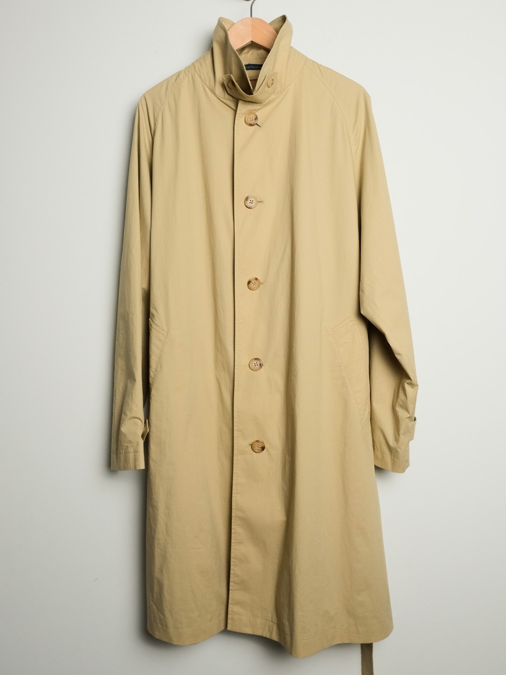 $800 Polo Ralph Lauren European Exclusive Balmacaan Coat Italy 40R Beige